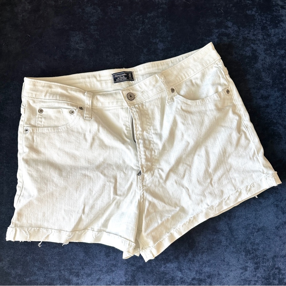 Abercrombie & Fitch White High Rise Shorts